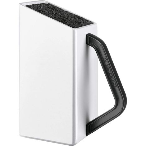 Victorinox Swiss Classic, blocco portacoltelli universale, grande e vuoto, in plastica rivestita in nylon, bianco (1/5)