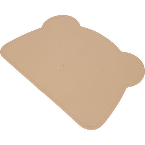 Nappe en Silicone Épaisse Anti-Dérapante pour Table - Isolation Thermique, Design Ours, pour Maison/Hôtel/Restaurant (Marron)