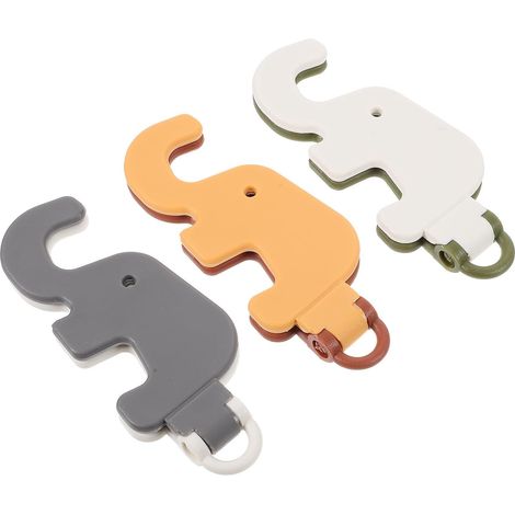 Supports Téléphone Pliables Simple et Fonctionnel Lot de 3 en Plastique Forme Éléphant Miniatures Porte Téléphone Portable Couleur Aléatoire pour Décoration (1/5)