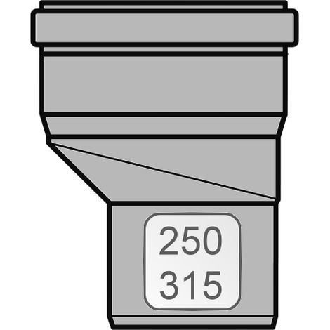 Aufweitung PPs grau DN250 - DN315 exzentrisch - 48000012027 von Weishaupt