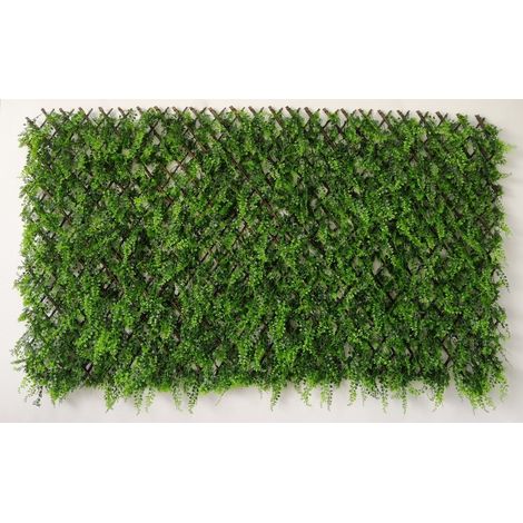 Siepe artificiale con steccato + erba sempreverde arelle arella mt.1x2 - Salone