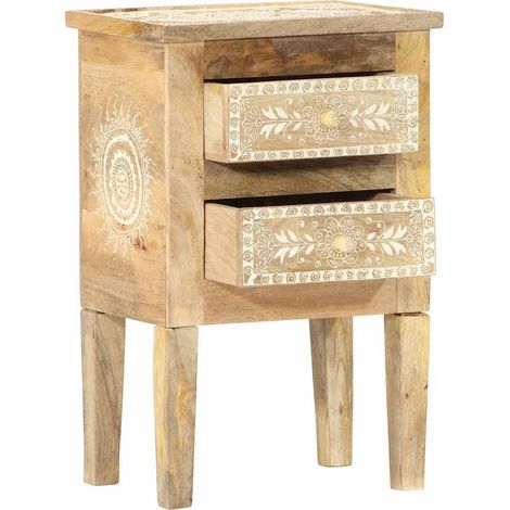Maison Exclusive - Comodino Dipinto a Mano 40x30x60 cm in Legno Massello di Mango