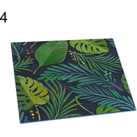 Set de table de cuisine/salle à manger Talos Multicolor Leaves Flower, sous-main isolant thermique (1/5)