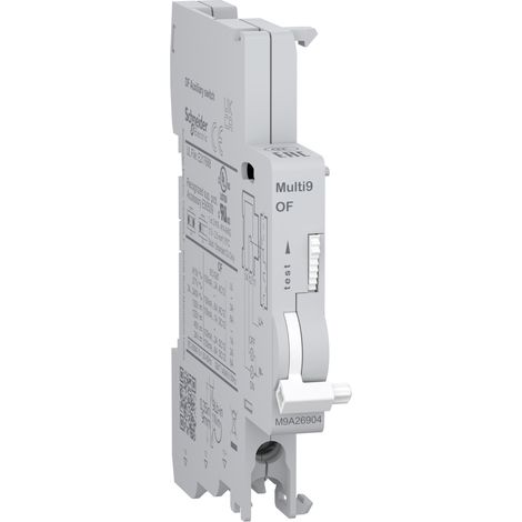 Interruptor Multi9 M9A de 0.1-6A con conexión inferior y protección auxiliar.
