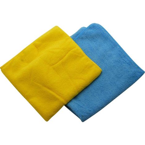 Chiffons Microfibres 400x400mm - 1 Bleu 1 Jaune