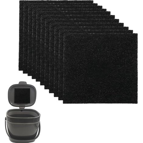 Filtre Litière Chat Anti Odeur,10 Pièces Filtre Charbon Actif Poubelle Anti Odeur Filtre a Charbon Filtres à Charbon pour Bacs à Compost,Cuisine Filtre a Charbon Hotte Aspirante (1/5)