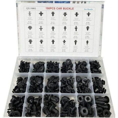 190 PZ PLASTICA TRIM CLIP RIVETTI CLIP KIT Fermi di Spinta Auto paraurti porta