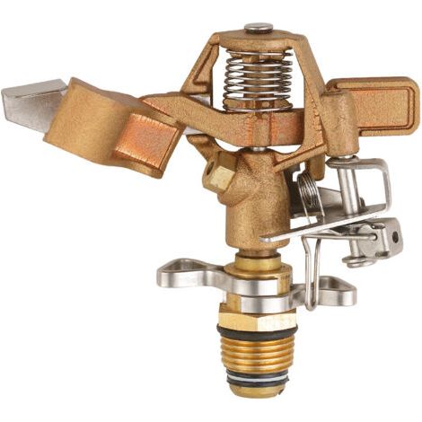 Arroseur asperseur en laiton 1/2 pouce – Modèle réglable 30 à 360 degrés – Raccords filetés standard pour irrigation précise
