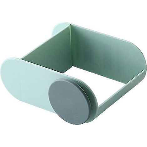 Support mural auto-adhésif pour sèche-cheveux, sans perçage, gain de place, facile à installer, étagère de rangement pour accessoires de salle de bain, support pour sèche-cheveux vert. (1/5)
