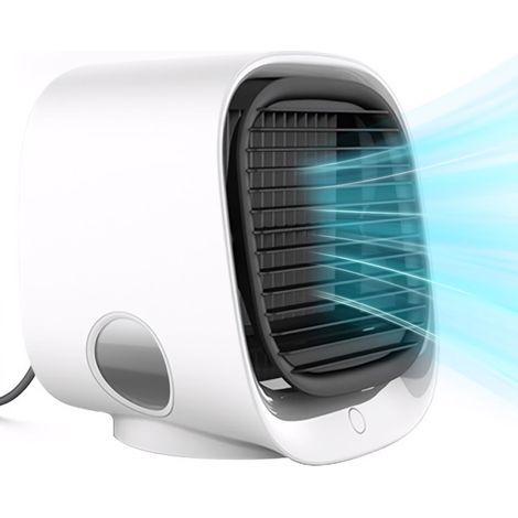Refroidisseur À Évaporation - 3 Vitesses Réglables - Orientation Ajustable Haut/Bas - Lumière LED Intégrée - Pour Chambre À Coucher Bureau Cuisine - 1 Pièce (1/5)