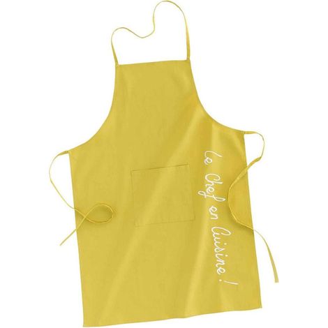Tablier de Cuisine "Cuistot" 84cm Jaune (1/4)