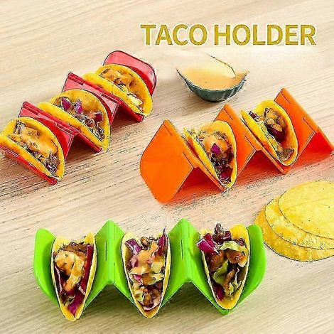 Présentoir à tacos coloré, grandes assiettes pouvant contenir jusqu'à 2 ou 3 tacos chacune, compatible lave-vaisselle et micro-ondes (1/5)