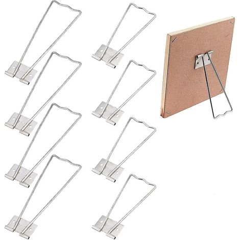 12 pièces, 2 styles de chevalets pour cadres photo, support arrière en fer. (1/5)