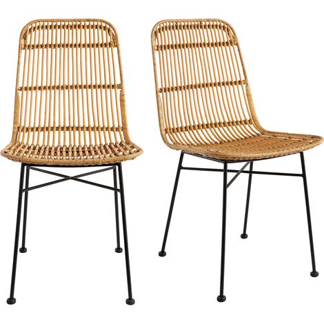 Sedie in rattan naturale set di 2 MALACCA