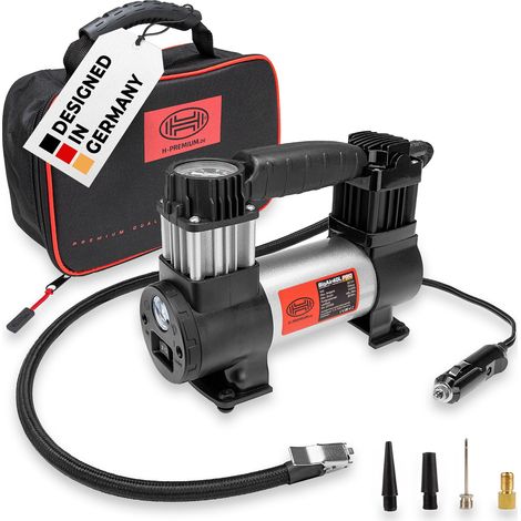 HEYNER® Auto Kompressor elektrische Luftpumpe minikompressor 10 bar 12V LED Beleuchtung