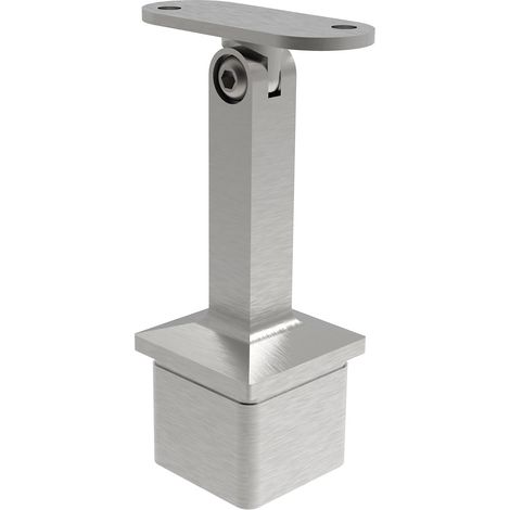 ECONOMY Rohrstütze verstellbar, Rohr 40 x 40 x 2,0 mm,Edelstahl geschliffen V2A (1/2)