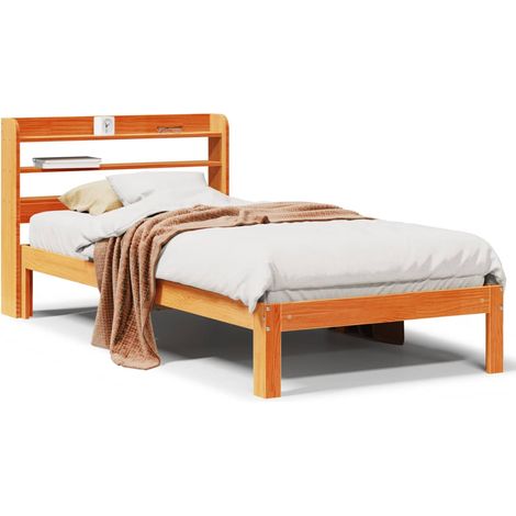 Maison Exclusive - Letto senza Materasso Marrone Cera 75x190 cm in Legno di Pino