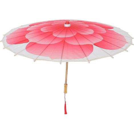 Parapluie à motif pivoine, fait main, en papier huilé, compatible Percompatiblemance, 1 pièce (1/5)