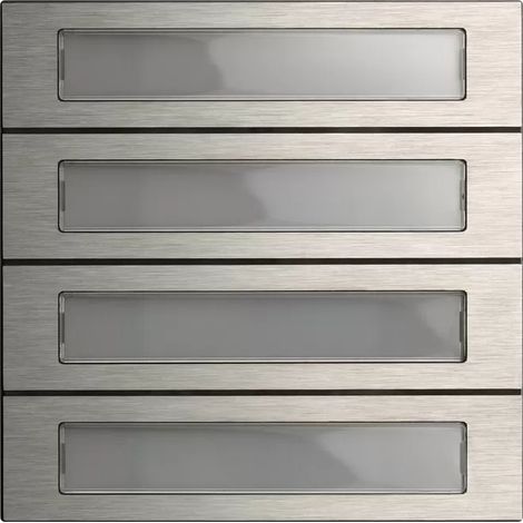Gira Ruftastenmodul 4f System 106 Edelstahl [5534920], 5534 920 (1/2)
