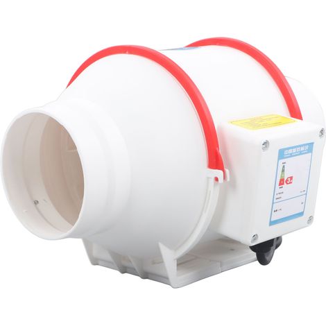 Ventilateur circulaire 10 cm silencieux, extracteur d'air booster faible bruit pour cuisine, sous-sol, prise UE 220V, conduit rond 4 pouces, ventilation murale. (1/5)