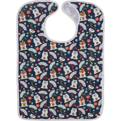 Babero para adultos, impermeable, reutilizable, lavable, 3 capas, protección para perros mayores