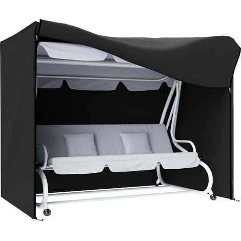 Copertura per Dondolo da Giardino 3 Posti Impermeabile e Anti UV, 220x125x172 cm, Nero