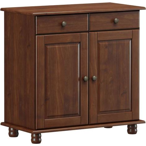Credenza in Legno Ciliegio 2 Ante e 2 Cassetti 88x43x86 cm Design Classico - Domo Mea