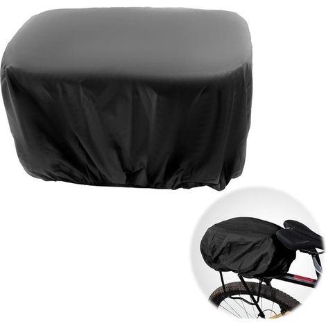 Housse imperméable pour vélo 35 L – Protection élastique pour sacoches et porte-bagages – Housse résistante à l’eau et adaptable – Protection contre pluie poussière et intempéries – Noir (1/5)