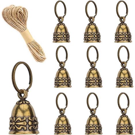 Set aus 10 antiken Kupferglocken, Windspiele für Zuhause, Türklingeln
