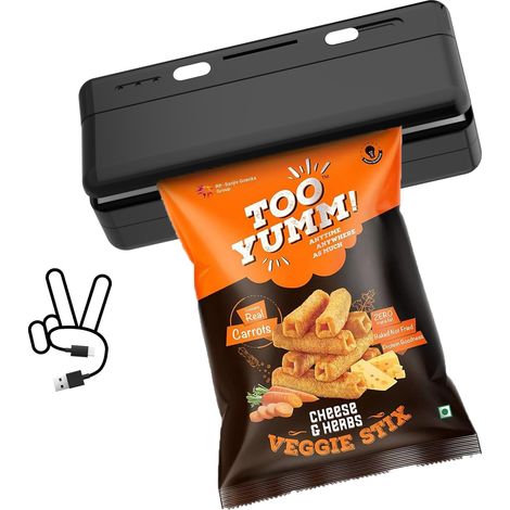 Mini sigillatrice per fogli, sigillatrice per sacchetti di plastica, ricaricabile tramite USB, con 3 sacchetti di plastica, sigillatrice portatile per sacchetti di patatine, conservazione di snack, ne