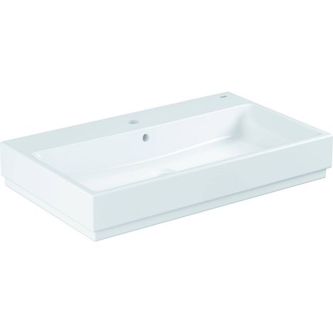 Grohe Cube Ceramic - Lavabo con rebosadero, 80x49 cm, PureGuard, blanco alpino 3946900H (1/4)