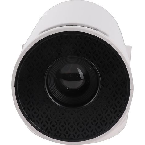 Petit projecteur portable 1080p 150 ANSI 8000 lm, angle de vision réglable à 270°, idéal pour la chambre, les voyages et l'extérieur (blanc). (1/5)