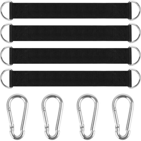 CSPARKV 4 Pack Hammock Swing Chair Anchors with 4 Premium Hanging Carabiners for Indoor Outdoor Use.