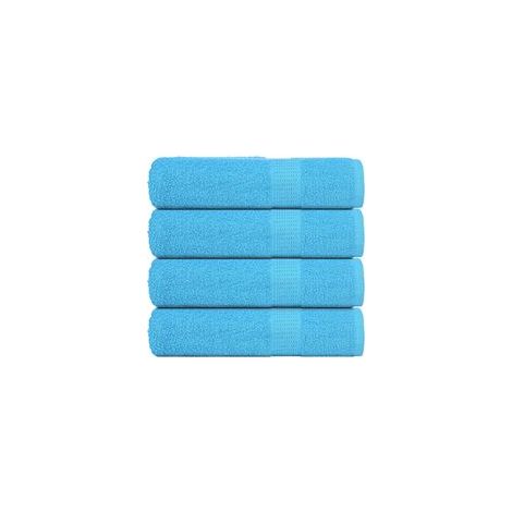 Servilletas FROGN, juego de 4, turquesa, 50x100 cm, 360 g/m² - Crezuo (1/4)