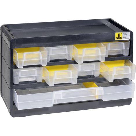 Allit 458080 Casier de rangement VarioPlus Basic 15 (l x H x P) 300 x 190 x 135 mm noir, jaune 1 pc(s) (1/3)