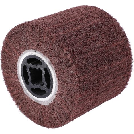 Brosse à lamelles abrasive en nylon pour polissage et brunissage de fil métallique, accessoire de meulage(180), disque à poncer (1/5)