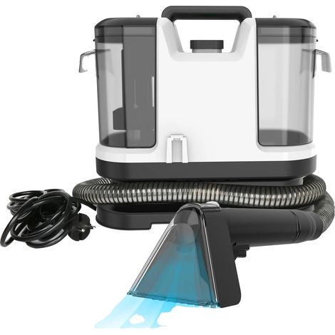 Nettoyeur de tapis, système à double réservoir, facile à transporter, noir et blanc (1/2)