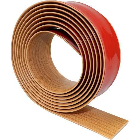 Seuil De Porte Adhésif - 1 Pièce - PVC Grain De Bois - Transition Sol - Intérieur Maison Bureau - Jaune 200x5cm (1/5)