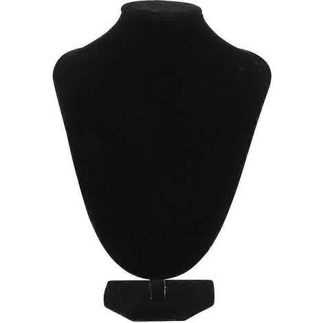 Présentoir à colliers, buste porte-bijoux, mannequin buste pour bijoux, accessoire photo-16.00X10.00X10.00CM-Black (1/3)