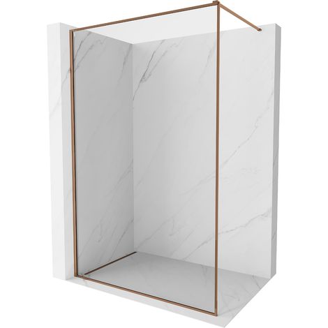 Mexen Kioto-F Duschwand Walk-in mit Rahmen 60 x 202 cm, transparent 8 mm, Roségold - 800-060-104-60-00 (1/5)