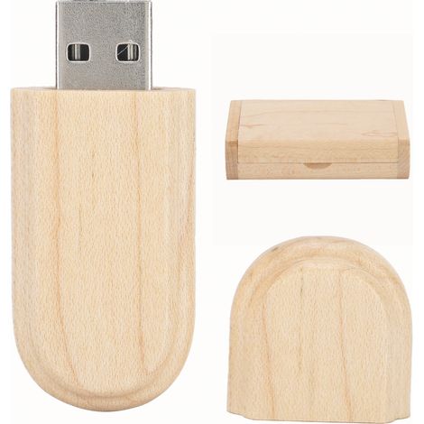 Clé USB Bois Portable Mini avec Boîte, Mémoire Flash 16GB CM100021 pour PC et Périphériques (1/5)