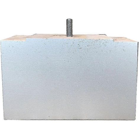 Pieds de meubles rectangulaires en bois gris, 11 cm (M8) (1 pièce) (1/5)