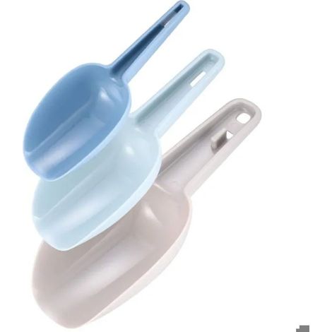 Un ensemble de 3 cuillères à glace/à farine/à pop-corn en plastique, adaptées aux cuisines, bars, buffets, fêtes, céréales, etc. (1/5)