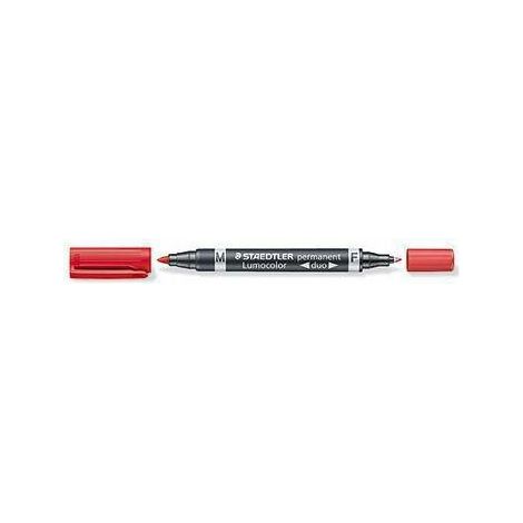 STAEDTLER Permanentmarker Lumocolor duo 348-2 0,6mm/1,5mm rot (1/5)