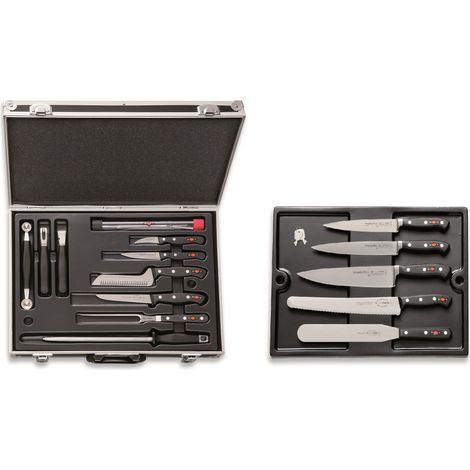 F. DICK Kochkoffer Plaza 17-teilig Messer-Set Koffer Kochmesser + Kochwerkzeug (1/2)