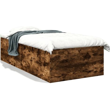 Lit simple,Lit adulte,Cadre de lit sans matelas chêne fumé 90x190 cm CFW9666614 (1/5)