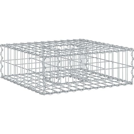 Gabion Raised Bed Silver vidaXL
