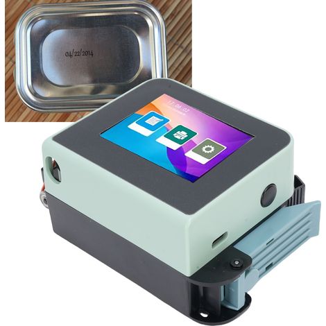 Stampante a getto d'inchiostro portatile + Cartuccia ad asciugatura rapida + Altezza di stampa da 0,1 a 0,5 pollici + Touchscreen + Macchina per la codifica di testo, codici a barre, numeri di lotto,