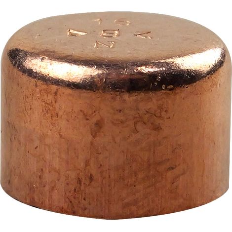 Bouchon en cuivre rond à souder, femelle, diamètre 16 mm (lot de 10)