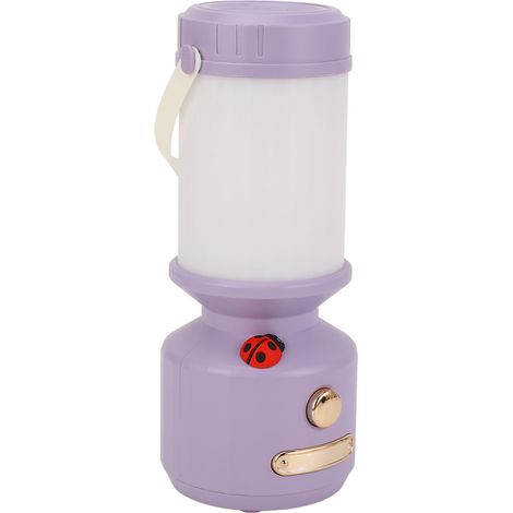 Lanterne de camping LED à piles, 3 couleurs, intensité variable, veilleuse violette (1/5)